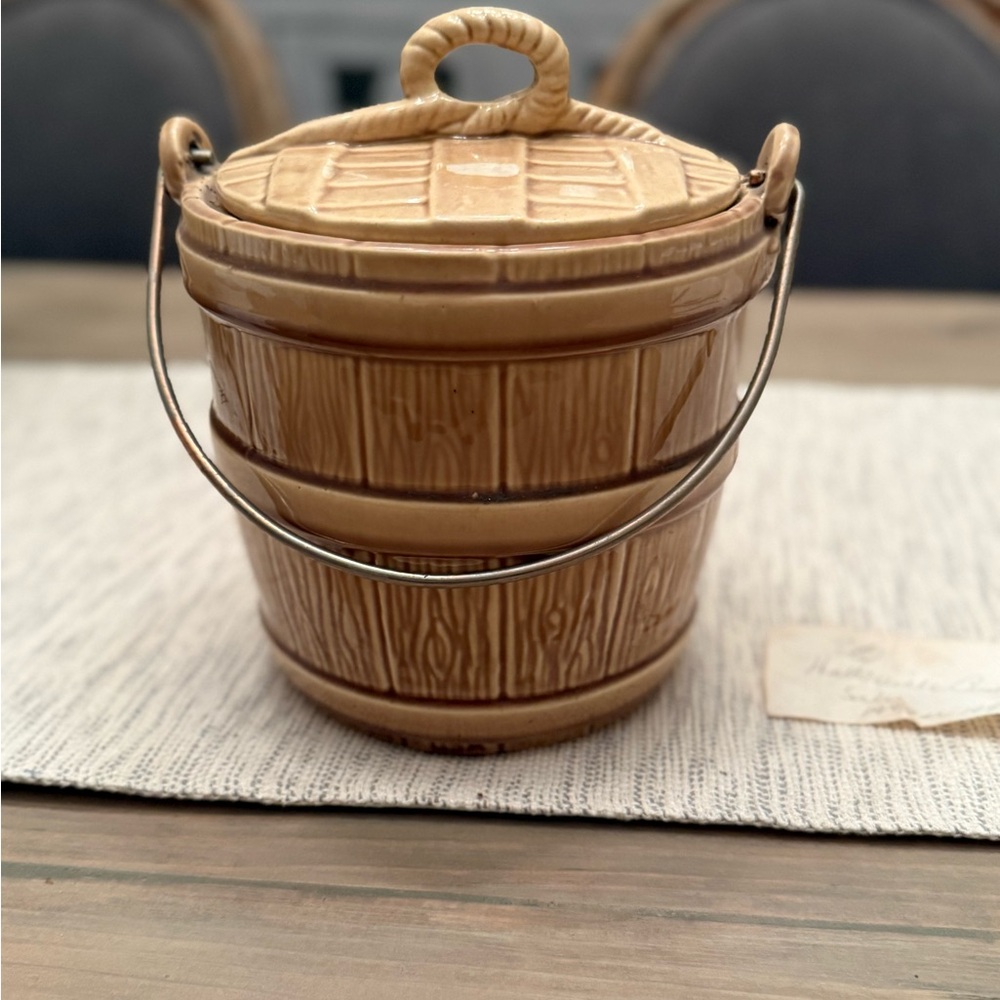 VINTAGE McCoy Oak Barrel Cookie Jar